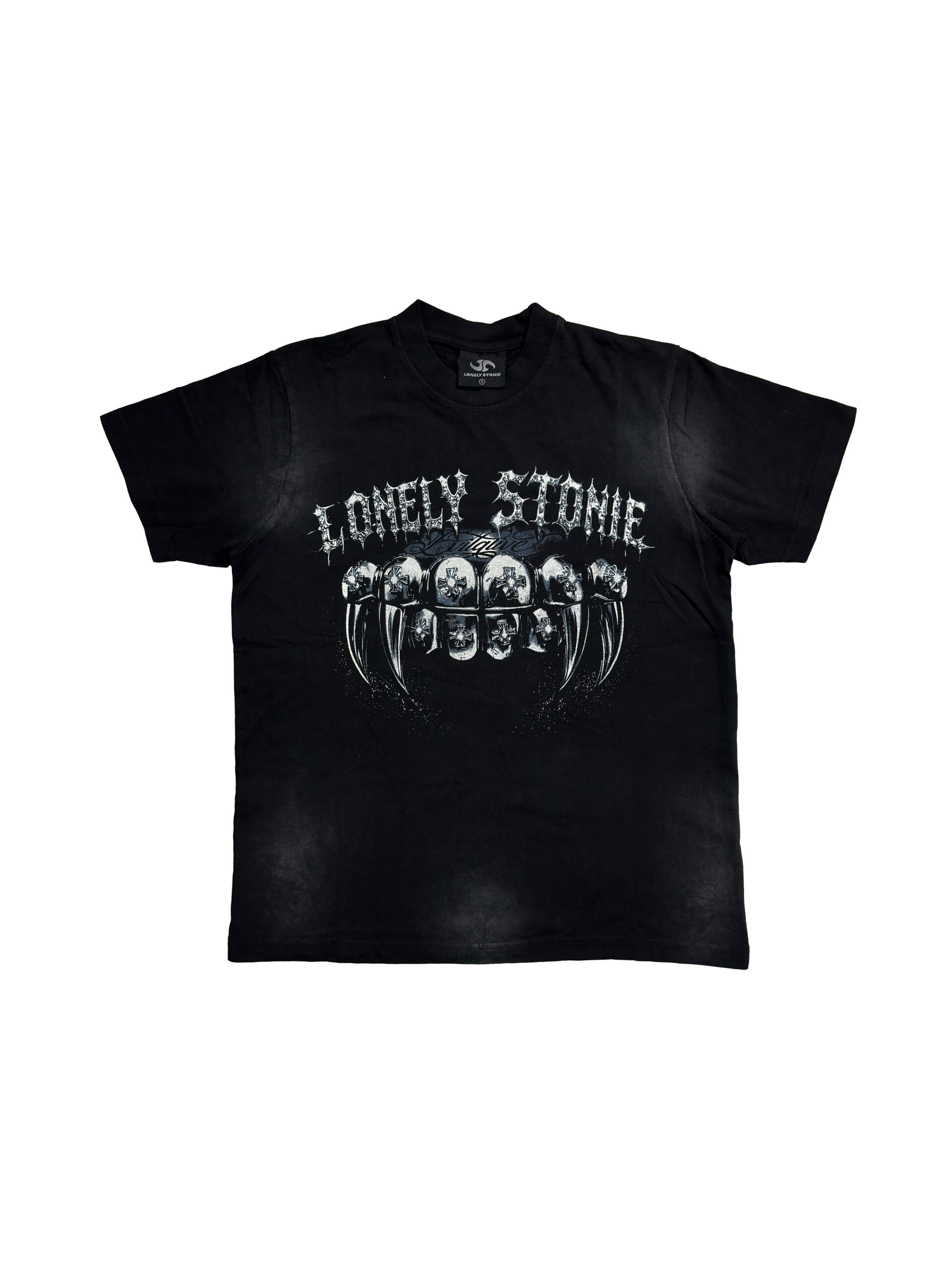SMILEY Washed Black Tee